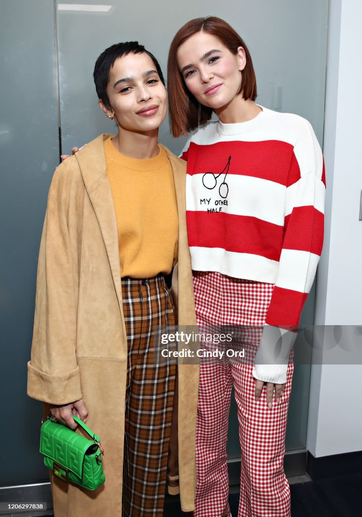 Zoe Kravitz and Zoey Deutch run into each other at SiriusXM Studios