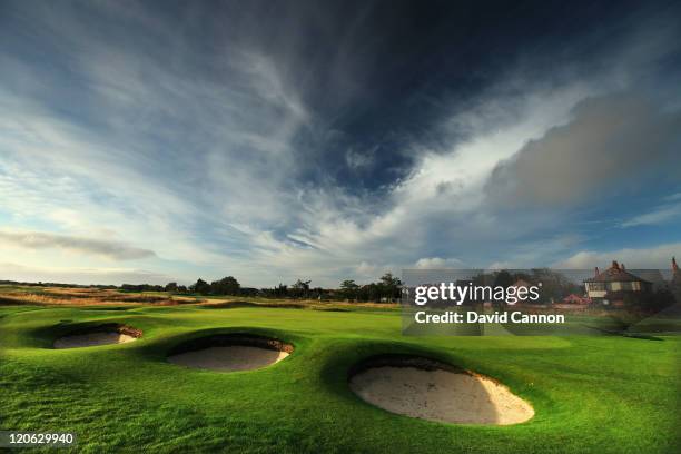 The 206 yards par 3, 1st hole at Royal Lytham and St Annes Golf Club the venue for the 2012 Open Championship on July 25, 2011 in Lytham St Annes,...