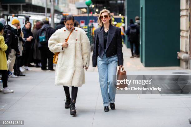 Guests seen outside Michael Kors during New York Fashion Week Fall / Winter 2020 on February 12, 2020 in New York City.