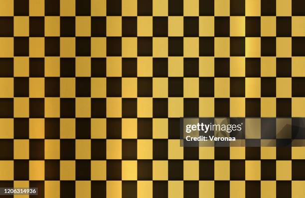 golden and black square pattern texture background. - checkers stock illustrations