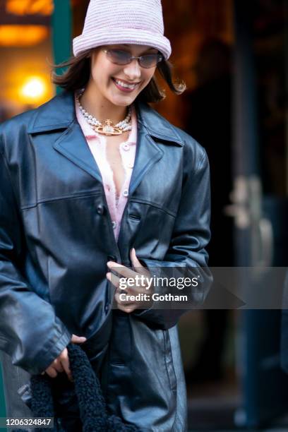 Bella Hadid is seen in Tribeca on February 14, 2020 in New York City.