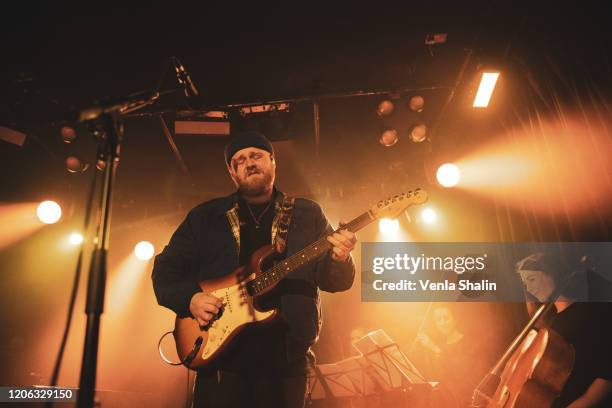 Tom Walker performs at the Omeara London on February 14, 2020 in London, England.