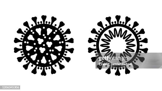 ilustrações de stock, clip art, desenhos animados e ícones de coronavirus internal and external structure diagram - adenovírus