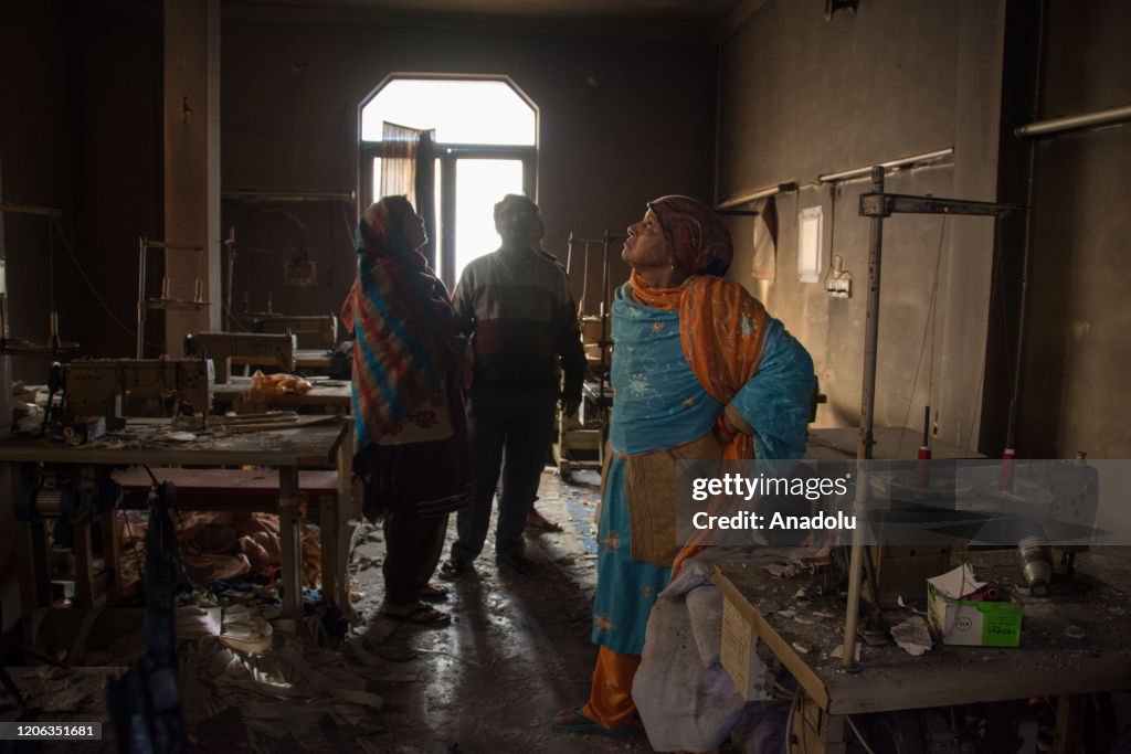 Aftermath of Delhi violence in Shiv Vihar of North East Delhi