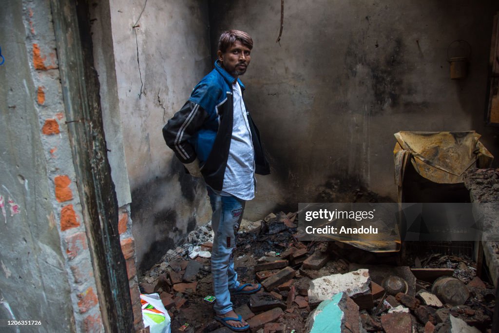 Aftermath of Delhi violence in Shiv Vihar of North East Delhi