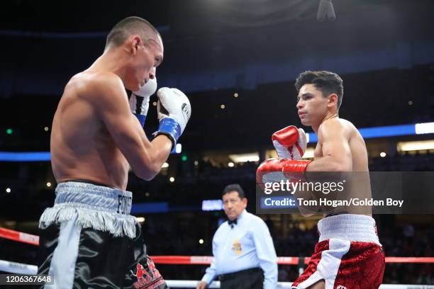 Francisco Fonseca fighting Ryan Garcia at the Honda Center on February 14, 2020 in Anaheim, California.