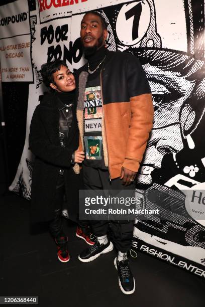 Teyana Taylor and Iman Shumpert attend The Compound and Luxury Watchmaker Roger Dubuis Hosts NBA All-Star Dinner at STK Chicago on February 14, 2020...