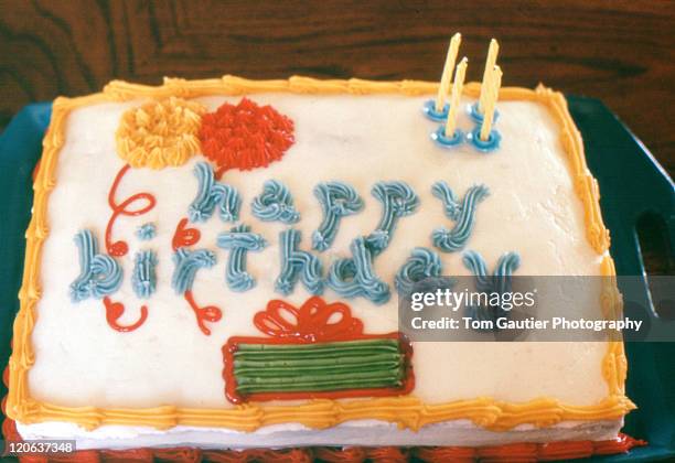 happy birthday cake - happy birthday vintage stockfoto's en -beelden