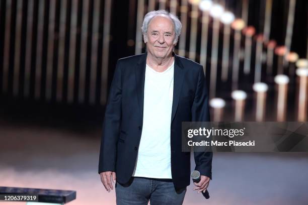 Maxime Le Forestier attends the 35th 'Les Victoires De La Musique' Show At La Seine Musicale on February 14, 2020 in Boulogne-Billancourt, France.