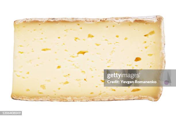 cheese isolated on white background - gouda cheese stock pictures, royalty-free photos & images