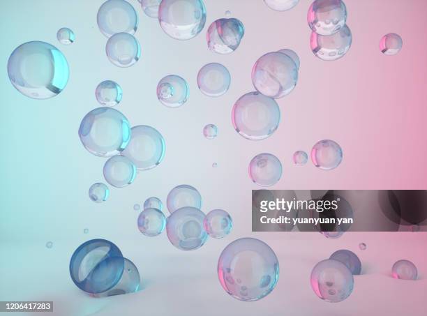 3d rendering bubble abstract background - bubbles stock pictures, royalty-free photos & images