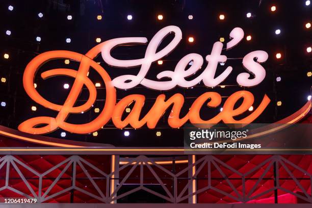 Let´s Dance Logo is seen during the 2nd show of the 13th season of the television competition "Let's Dance" on March 6, 2020 in Cologne, Germany.
