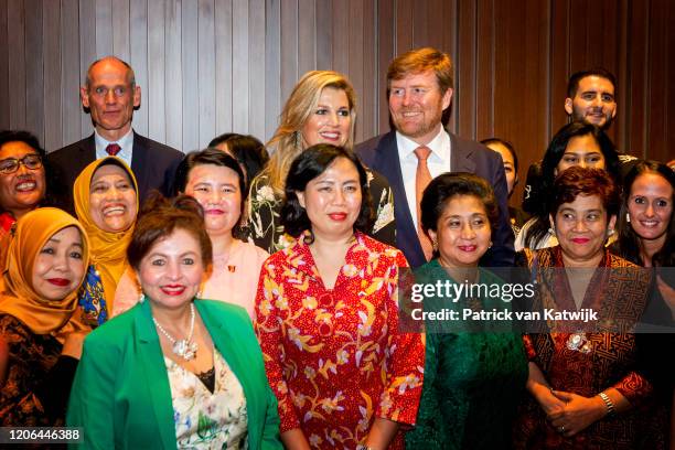 King Willem-Alexander of The Netherlands and Queen Maxima of The Netherlands during the meeting with the Dutch Society and the opening of the Photo...