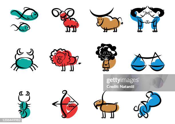 sternzeichen - widder stock-grafiken, -clipart, -cartoons und -symbole