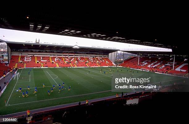 General view of Bramall Lane in Sheffield, the home of Sheffield United, before the FA Cup Third Round match against Rushden and Diamonds of the...
