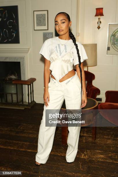 Leigh-Anne Pinnock attends the #OwnTheTable dinner and panel hosted by Leomie Anderson and Ray BLK at Soho House on March 10, 2020 in London, England.