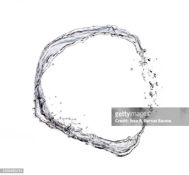 figures and abstract forms of water on a white background. - circle water stock-fotos und bilder