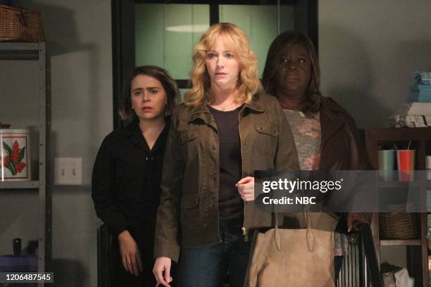 Au Jus" Episode 305 -- Pictured: Mae Whitman as Annie Marks, Christina Hendricks as Beth Boland, Retta as Ruby Hill --