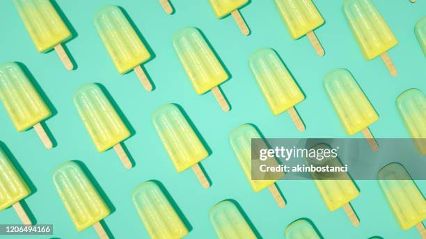 eis-stick, popsicle, minimale sommer-konzept. - stieleis stock-fotos und bilder