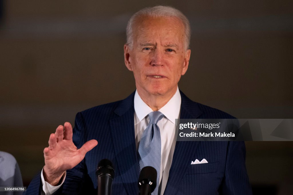 Presidential Candidate Joe Biden Makes Primary Night Remarks In Philadelphia