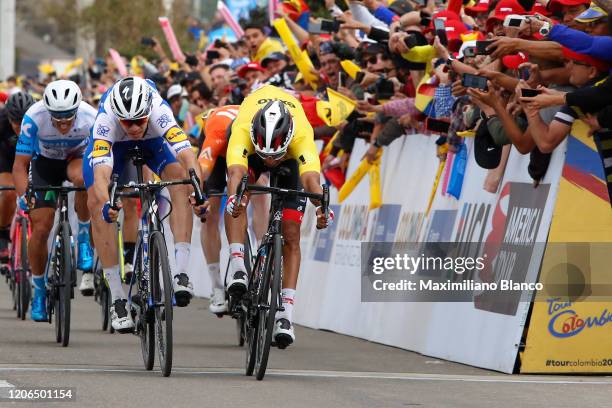 Arrival / Sprint / Juan Sebastian Molano Benavides of Colombia and UAE Team Emirates Yellow Points Jersey / Alvaro Jose Hodeg Chagui of Colombia and...