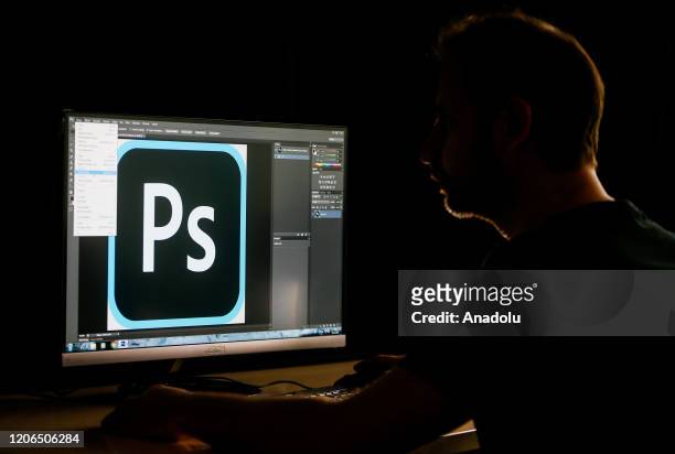 Computer screen displays Photoshop logo on the Photoshop program in Izmir, Turkey on March 10, 2020. Mahmut Serdar Alakus / Anadolu Agency