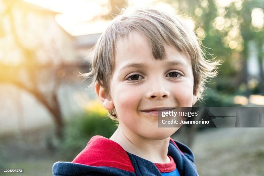 Smiling Child boy looking at the camera