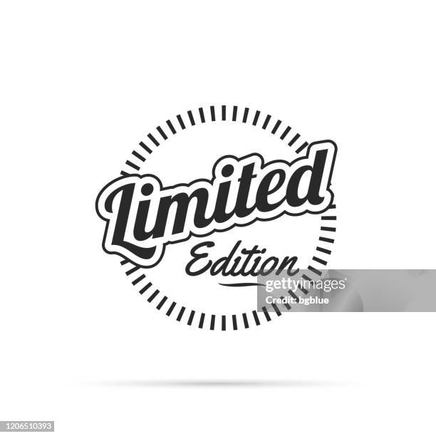 stockillustraties, clipart, cartoons en iconen met trendy black badge - limited edition - beperkte oplage