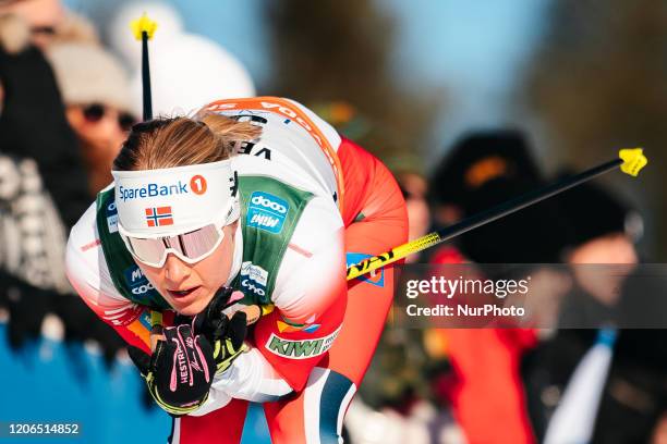 Ragnhild Haga competes during the women's 10.0 km cross-country interval of the FIS Cross Country World Cup in Lahti, Finland, on February 29, 2020.