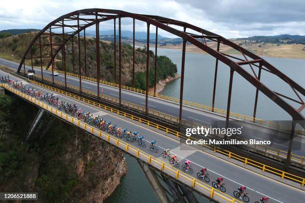 Sergio Andres Higuita Garcia of Colombia and Team EF Pro Cycling Orange Leader Jersey / Egan Arley Bernal Gomez of Colombia and Team INEOS / Richard...