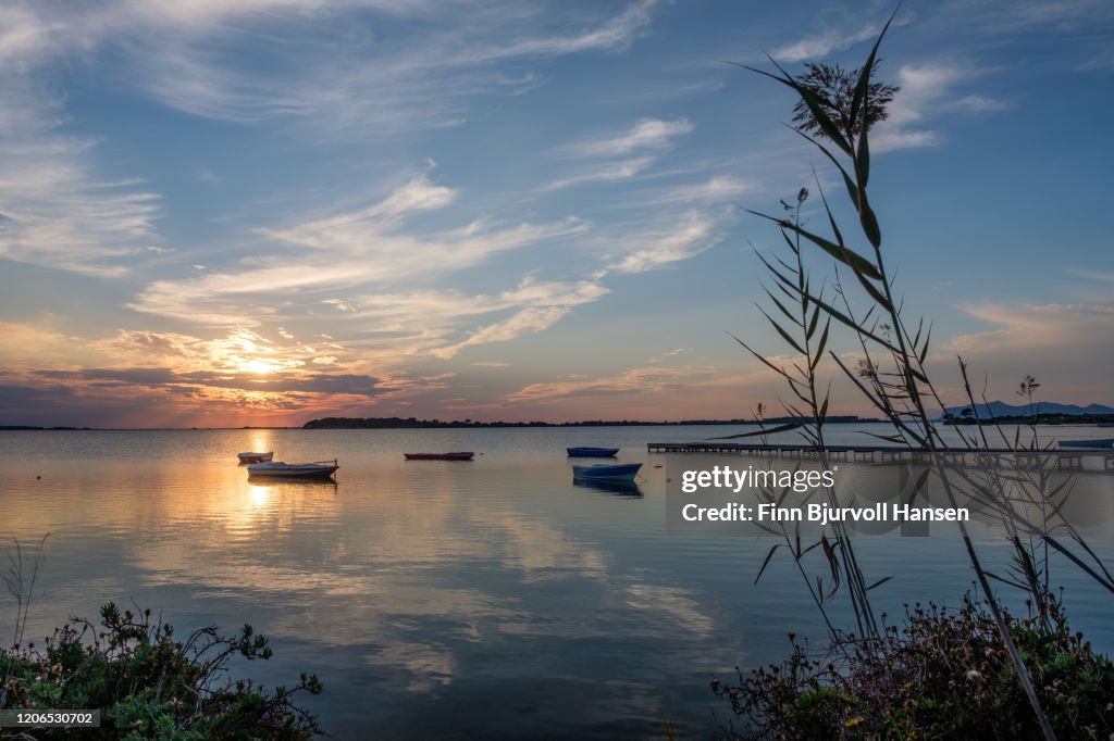 Sunset at Birgi Vecci at Lo Stagnone Sicilly