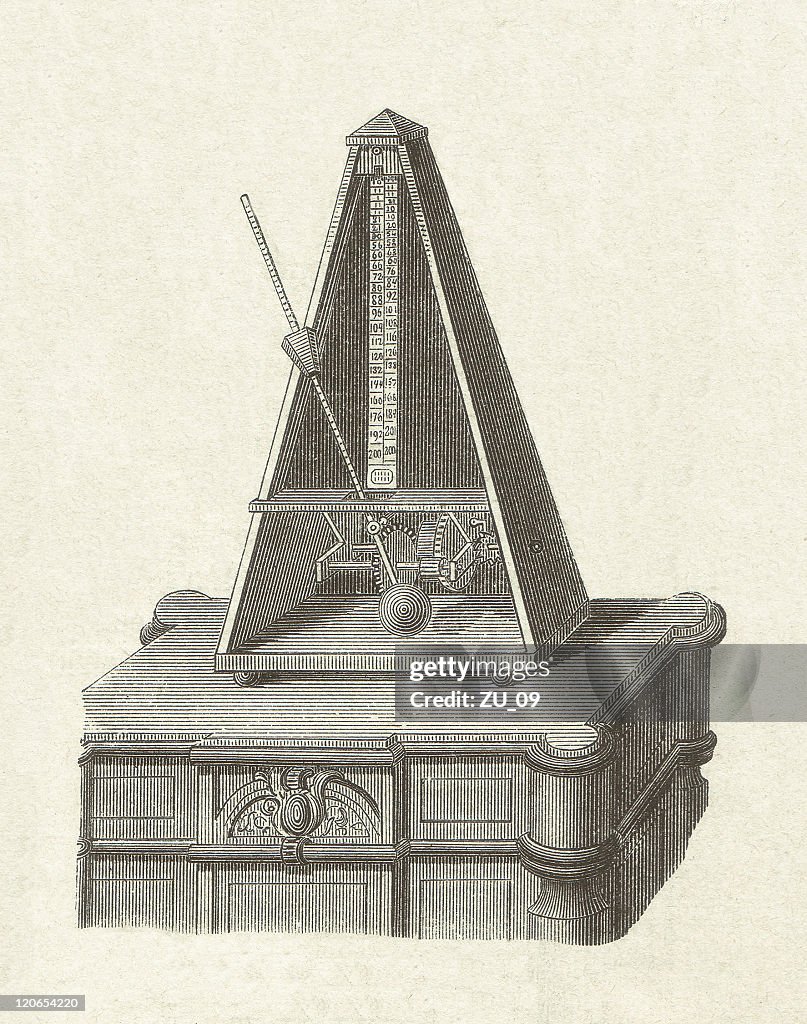 Metronome (1815) by Johann Nepomuk Mälzel (1772-1838), published in 1877