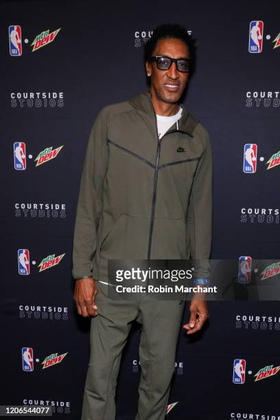 Scottie Pippen at MTN DEW Courtside Studios during NBA All-Star 2020 at Morgan’s on Fulton on February 15, 2020 in Chicago, Illinois.