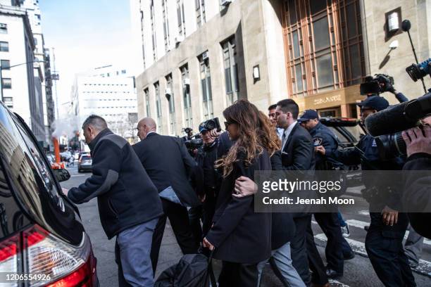 Miriam Haley leaves New York Criminal Court following the sentencing of Hollywood mogul Harvey Weinstein on March 11, 2020 in New York City. Harvey...