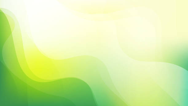 simple abstract green and yellow color background - spring background stock illustrations