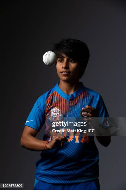 Poonam Yadav poses during the India 2020 ICC Women's T20 World Cup headshots session at Allan Border Field on February 15, 2020 in Brisbane,...