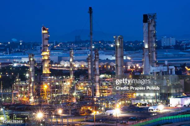 gas turbine electrical power plant with twilight - gas turbine electrical power plant stock pictures, royalty-free photos & images
