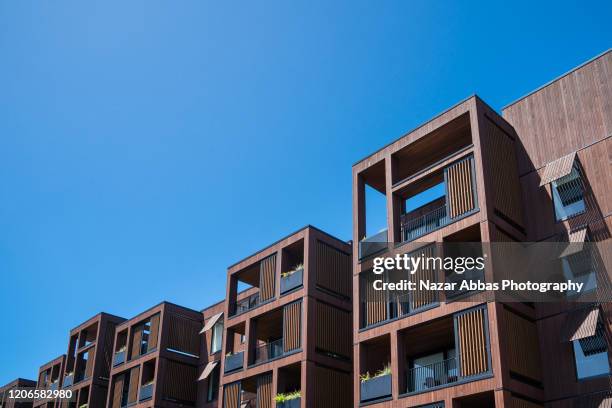 residential block in a row. - australia or new zealand stock-fotos und bilder