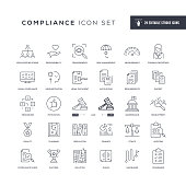Compliance Editable Stroke Line Icons