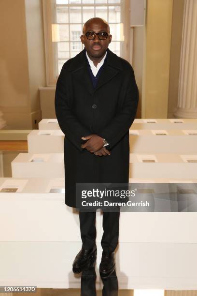 Edward Enninful attends the Victoria Beckham show during London Fashion Week February 2020 on February 16, 2020 in London, England.