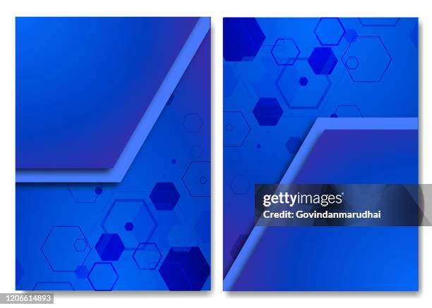 geometric design on background. brochure template layout - 2020 progress report stock illustrations