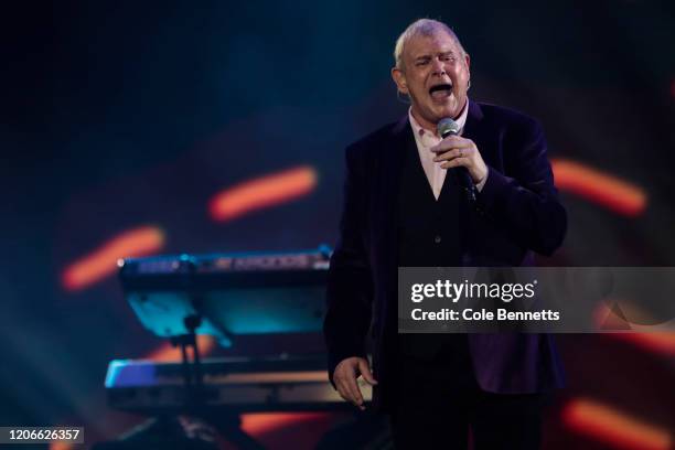 John Farnham performs during Fire Fight Australia at ANZ Stadium on February 16, 2020 in Sydney, Australia.