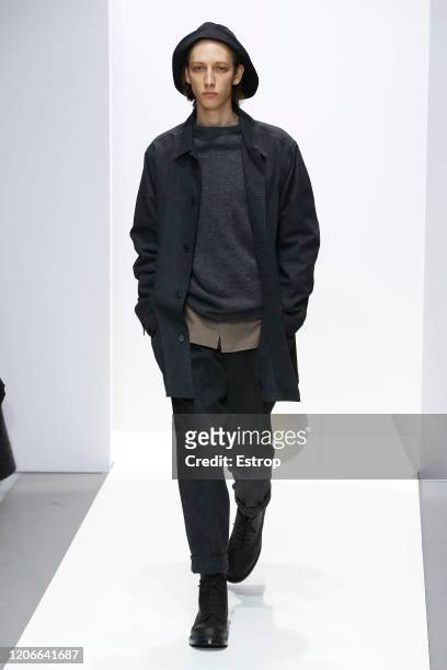 England – February 16:A model walks the runway at the Margaret Howell show during London Fashion Week February 2020 on February 14, 2020 in London,...