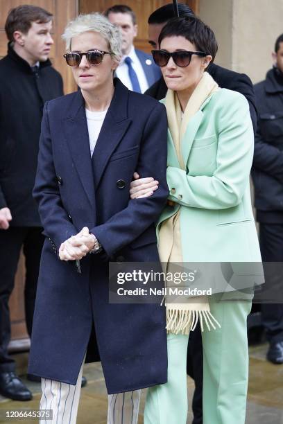 Samantha Ronson and Cassandra Grey attend Victoria Beckham at Banqueting House during LFW February 2020 on February 16, 2020 in London, England.