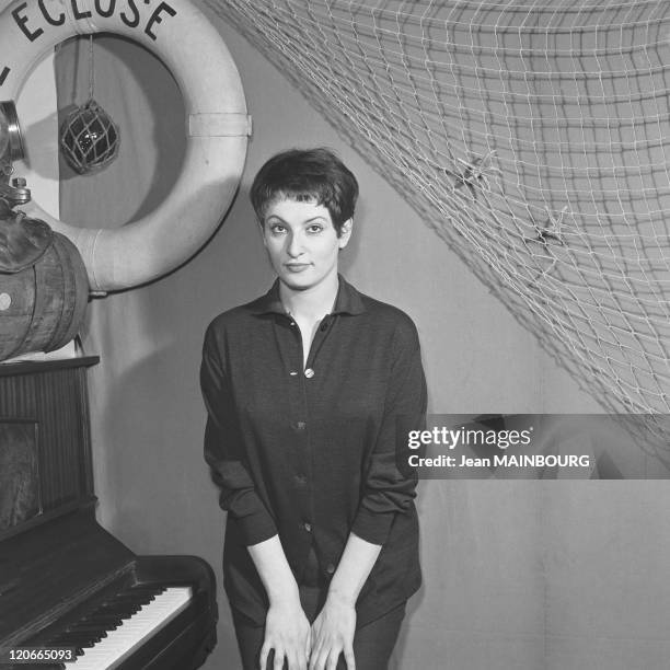 The French singer Barbara in 1950s.