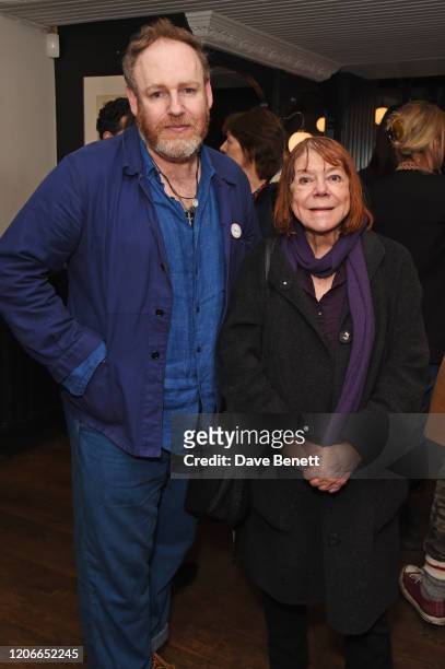 David Ganly and Rima Horton attend the press night after party for "On Blueberry Hill" at Walkers of Whitehall on March 11, 2020 in London, England.