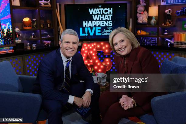 Episode 17043 -- Pictured: Andy Cohen, Hillary Clinton --