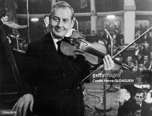 Stephane Grapelli in 1963 - The pioneer of the Jazz and the French violinist Stephane Grapelli.