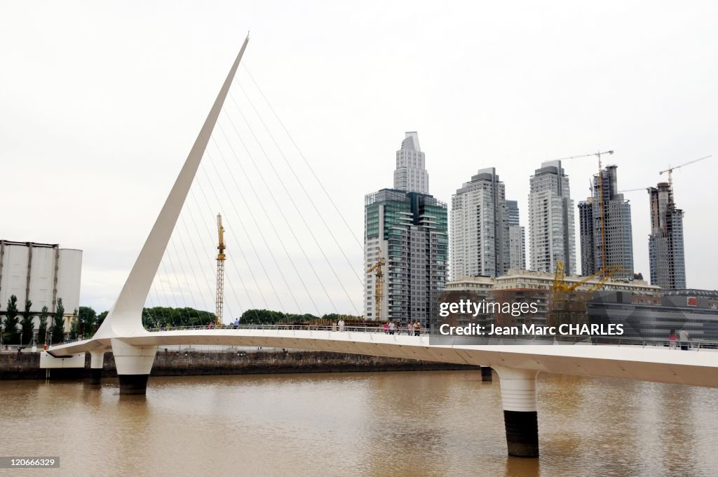 Puente De La Mujer In Buenos Aires, Argentina On January 01 2009 -