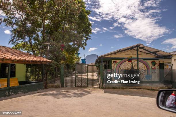 the village elementray school in amaga, antioquia, colombia - colombia mountains stock pictures, royalty-free photos & images